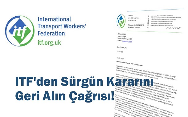 ITF'den Sürgün Kararını Geri Alın Çağrısı!