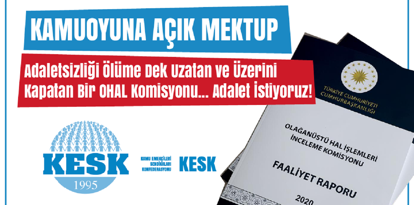 Kamuoyuna Açık Mektup; Adaletsizliği Ölüme Dek Uzatan ve Üzerini Kapatan Bir Komisyon… Adalet İstiyoruz!