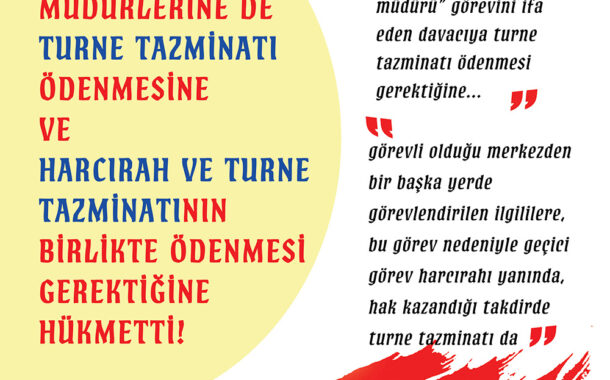 Harcırah ve Turne Tazminatı Ödenmesi Afişi